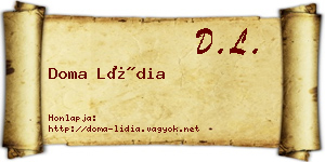 Doma Lídia névjegykártya